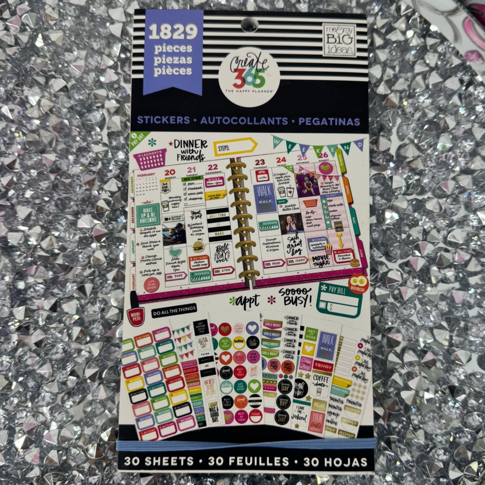 1829 pieces stickers 30 sheets Planner Vibrant Sticker Collection sticker